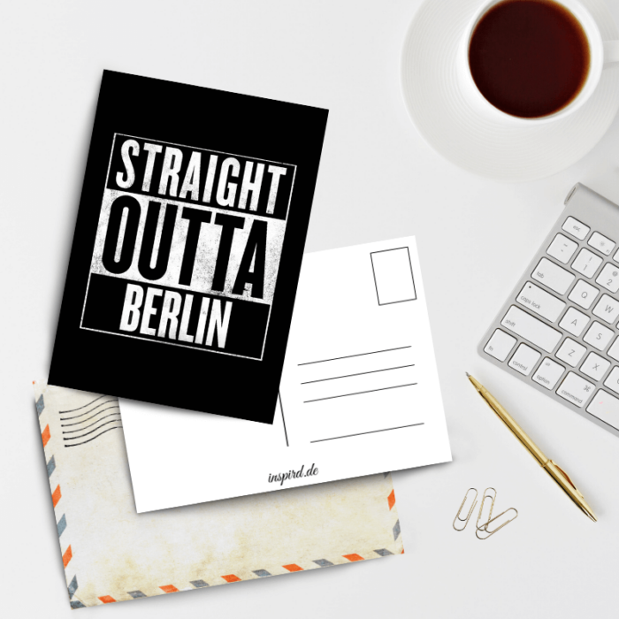 Straight Outta Berlin Postkarte by inspird.de
