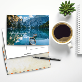 Life Is Beautiful Postkarte by inspird.de
