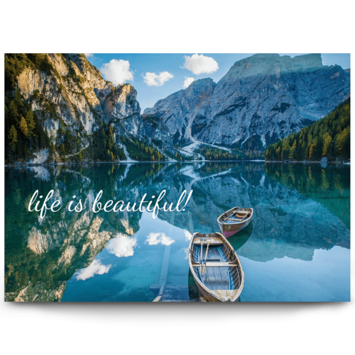 Life Is Beautiful Postkarte by inspird.de