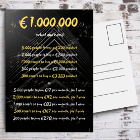 1.000.000 Euro Postkarte by inspird.de