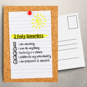 5 Daily Reminders Postkarte by inspird.de