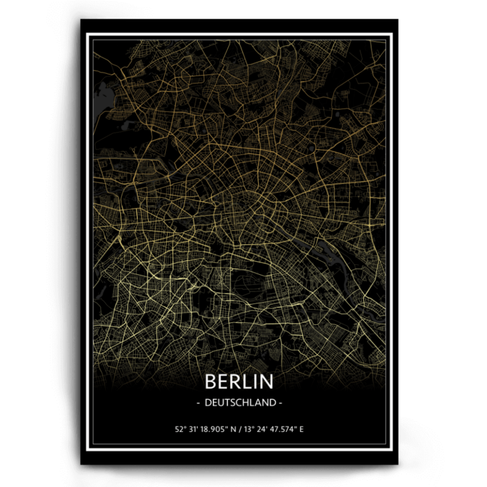 Berlin Map Leinwand Leinwand by inspird.de