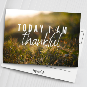 Today I Am Thankful Postkarte by inspird.de
