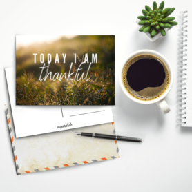 Today I Am Thankful Postkarte by inspird.de