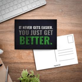 It Never Gets Easier Postkarte by inspird.de