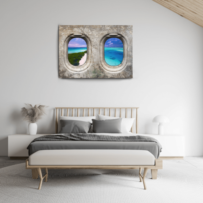 Plane Window Island Leinwand by inspird.de