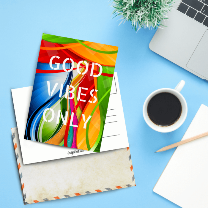 Good Vibes Only Postkarte by inspird.de