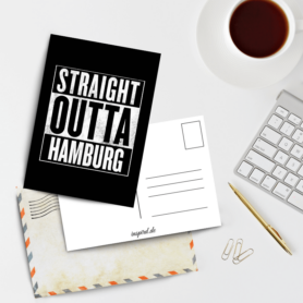 Straight Outta Hamburg Postkarte by inspird.de