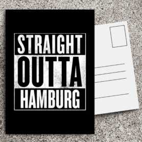 Straight Outta Hamburg Postkarte by inspird.de