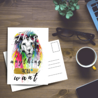 This Is The Beginning Of Anything You Want Postkarte by inspird.de