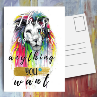 This Is The Beginning Of Anything You Want Postkarte by inspird.de