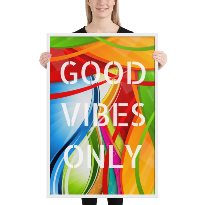 Good Vibes Only Gerahmtes Poster by inspird.de