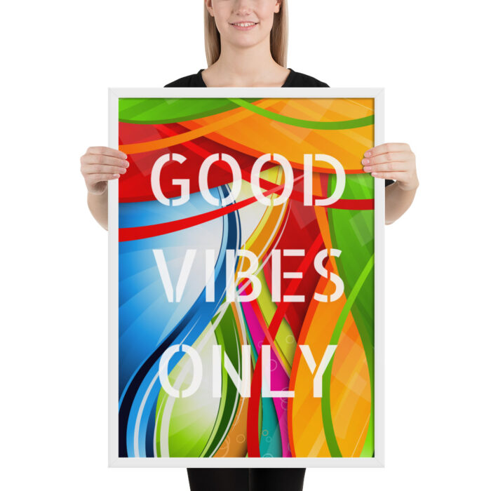 Good Vibes Only Gerahmtes Poster by inspird.de