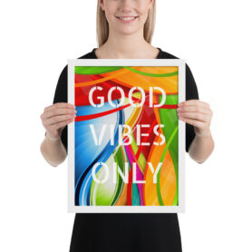 Good Vibes Only Gerahmtes Poster by inspird.de