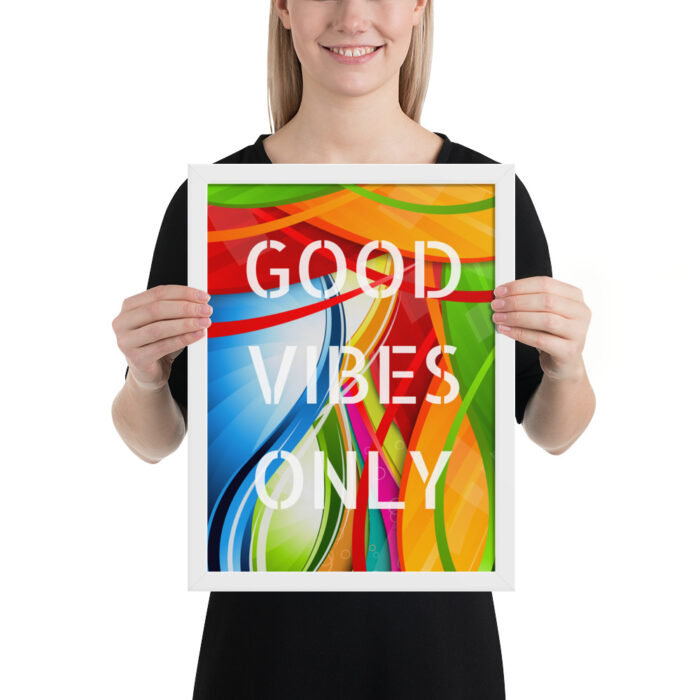 Good Vibes Only Gerahmtes Poster by inspird.de