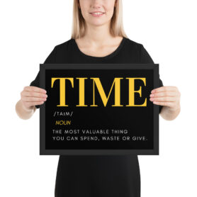 TIME Gerahmtes Poster by inspird.de