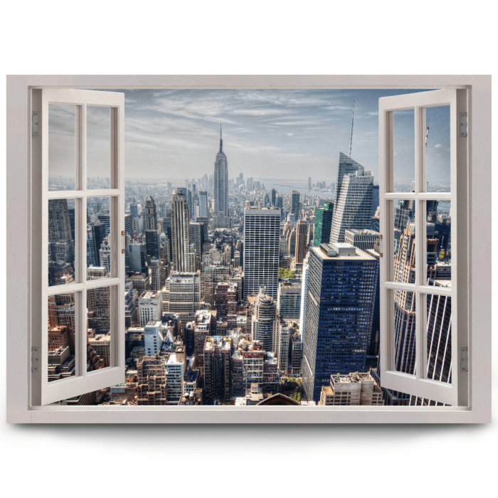 New York Window Leinwand by inspird.de