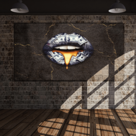 Money Mouth Leinwand by inspird.de